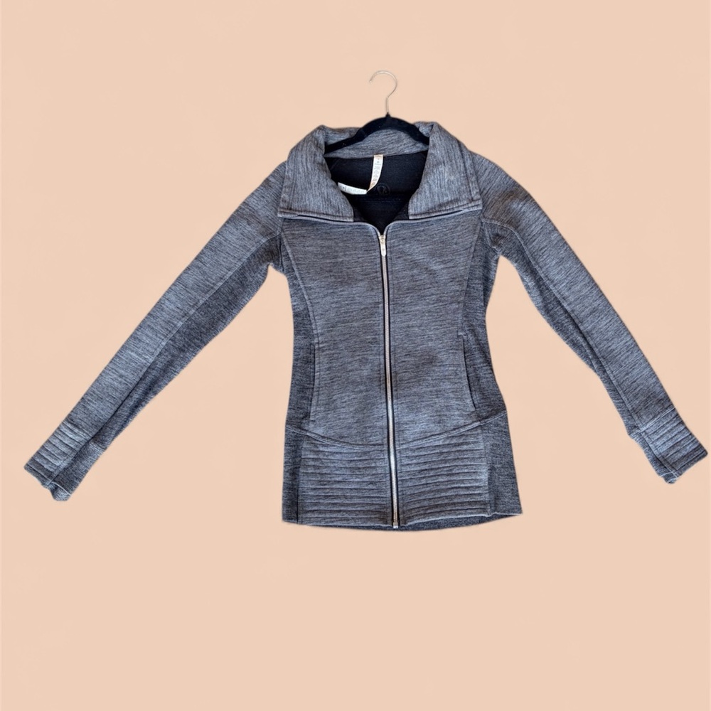 Lululemon Define Jacket Gray/Black Heathered Full… - image 4